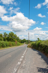 Summertime road in the countryside