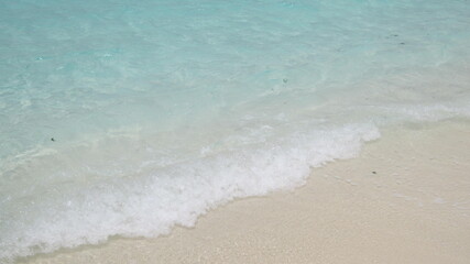 Fototapeta na wymiar Beautifull Paradise beach at Maldive Island