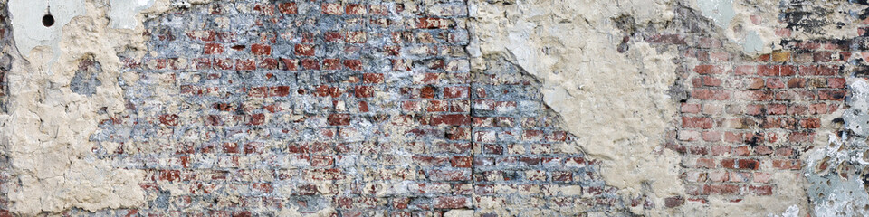 Horizontal brick wall texture