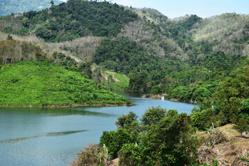 scenery of the reservoir and Bang Lang Dam/Bannang Sata/Yala/Thailand