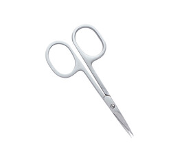 Manicure and pedicure scissors isolated on white background.