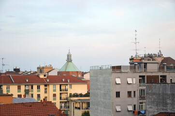 Fototapeta premium Picture of Milan's buildings during summer