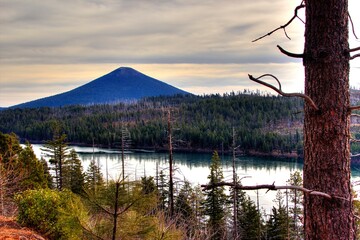 Suttle Lake and Black Butte near Sisters Oregon