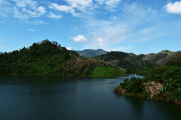 scenery of the reservoir and Bang Lang Dam/Bannang Sata/Yala/Thailand