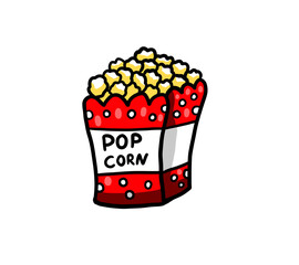 Stylized Cartoon Yummy Popcorn