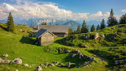 wunderschöne Landschaft in den Chiemgauer Alpen mit Kohler Alm