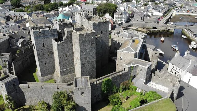 Castle Rushen, Isle Of Man Aerial View