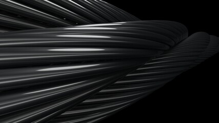 Gun metallic steel wire rope. 3D illustration. 3D high quality rendering. 3D CG. © DRN Studio