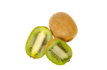 Sliced kiwi, sweet juicy green flesh. Studio Photo