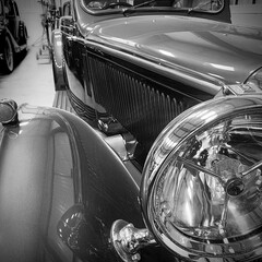 vintage car headlight
