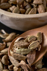 Dried cardamom seeds