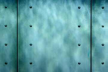 blue background with rivets,light and shadow from the water 

