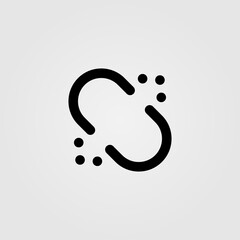 Naklejka premium A broken link or broken seo backlink vector icon.