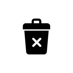Trash can icon. Recycle bin. Delete or remove symbol for UI design.