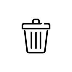 Trash can icon. Recycle bin. Delete or remove symbol for UI design.