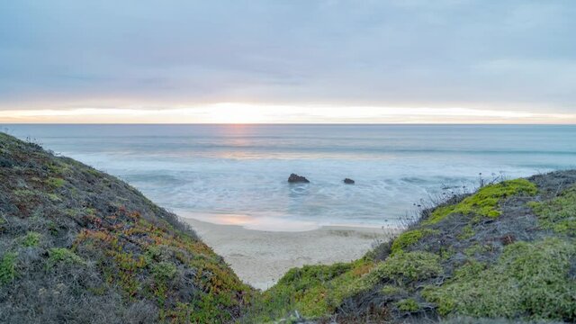 Time Lapse: Beautiful sunset at the beach in California beautiful beaches