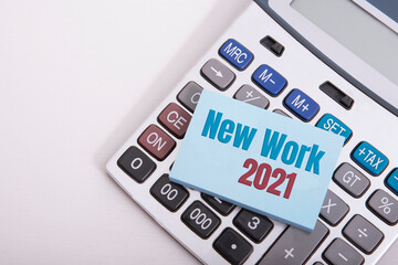 new work word 2021 Time For A New Start, Business Concept