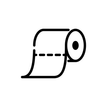 Toilet paper icon. Restroom, wc symbol.