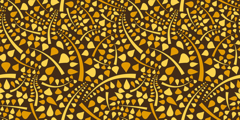 Organic motif, botanical motif background. Seamless pattern.Vector.スタイリッシュな有機的パターン