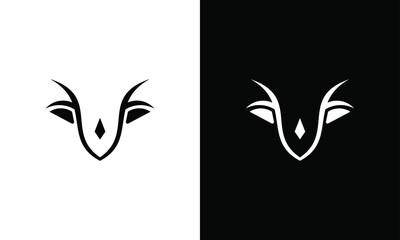 Abstract cow or bull logo design. Creative steak, meat or milk icon symbol.