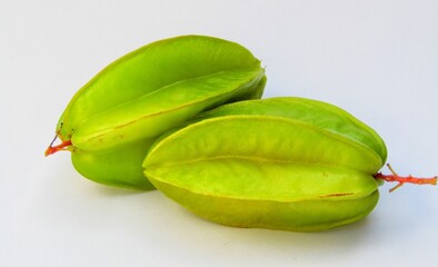 Starfruit or carambola isolated on white background