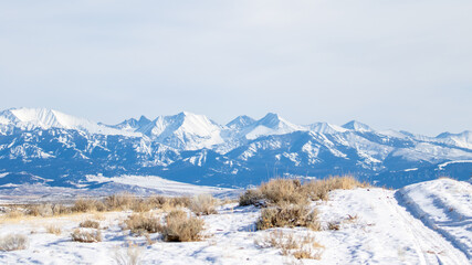 Bozeman, Montana Bridger Mountain Range, Landscape View of Entire Bridger Range