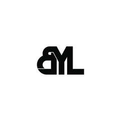 byl letter original monogram logo design