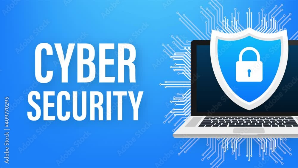 Canvas Prints Cyber security logo with shield and check mark. Security shield concept. Internet security. illustration.