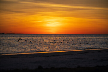 sunset on the beach