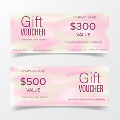 gift voucher template, holographic style