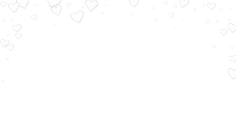 White heart love confettis. Valentine's day fallin