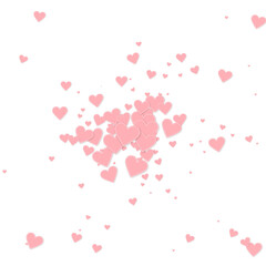 Pink heart love confettis. Valentine's day explosi