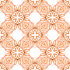 Exotic seamless pattern. Orange alive boho chic