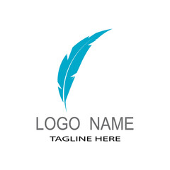 Feathers icon Vector Illustration design Logo template