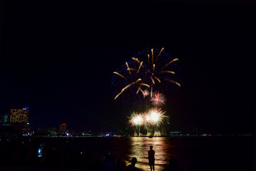 fireworks over the river