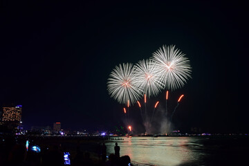 fireworks over the river
