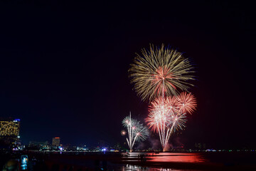 fireworks over the river