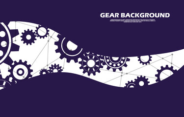 Abstract gear symbols pattern Hi-tech Technology background EP.5