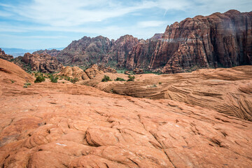 An overlooking view of nature in Snow Canyon State Park, Utah