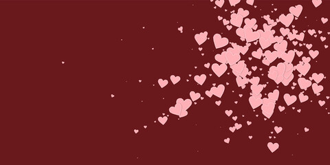 Pink heart love confettis. Valentine's day explosi