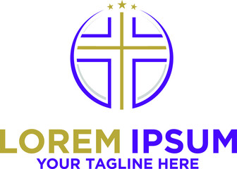 Holy Church Sign logo template
