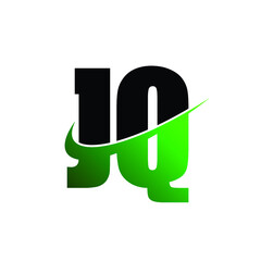 Letter JQ simple logo design vector
