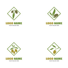 Naklejka premium Set olive icon vector illustration design template