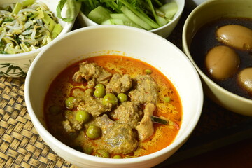 Local Thai food, Pork Panang Curry.