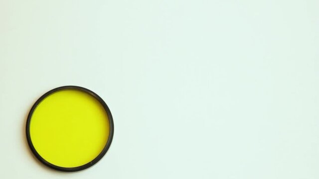 yellow photo filter whirls and falls