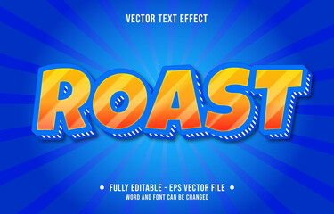Editable text effect - roast orange gradient color modern style	