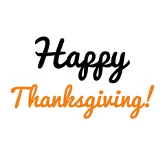 ''Happy Thanksgiving'' Lettering