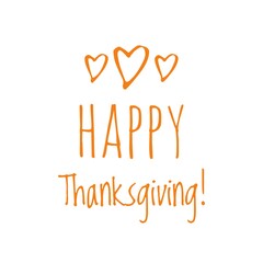 ''Happy Thanksgiving'' Lettering