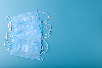 Surgical disposable blue medical masks for stop coronavirus