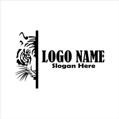 Tiger logo template. Abstract logotype for business company - vector